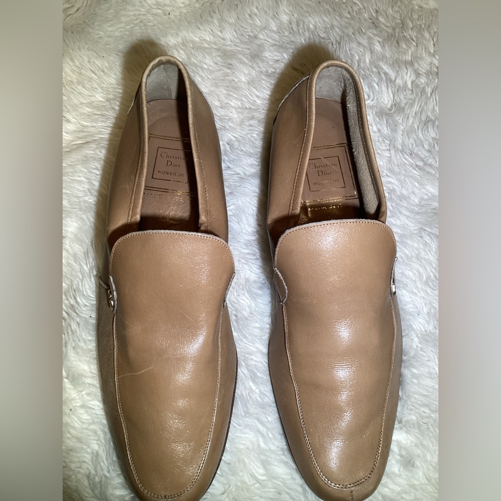 Christian Dior Men's vintage Leather  loafers size 7.5